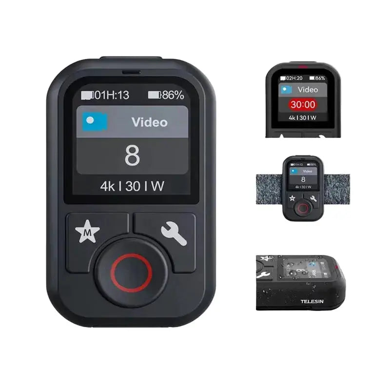 TELESIN Waterproof Bluetooth Remote Control for GoPro Hero13 12 11 10 9 8 Max With Wrist Strap for Action Camera Accessories