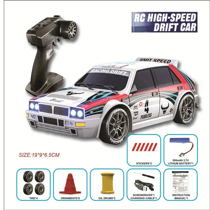 2025 New 4WD RC Car 1:24 Scale Four-wheel Drive Drift With Two Speed Settings 20 kmh LED Light Children Toys Rechargeable SG204