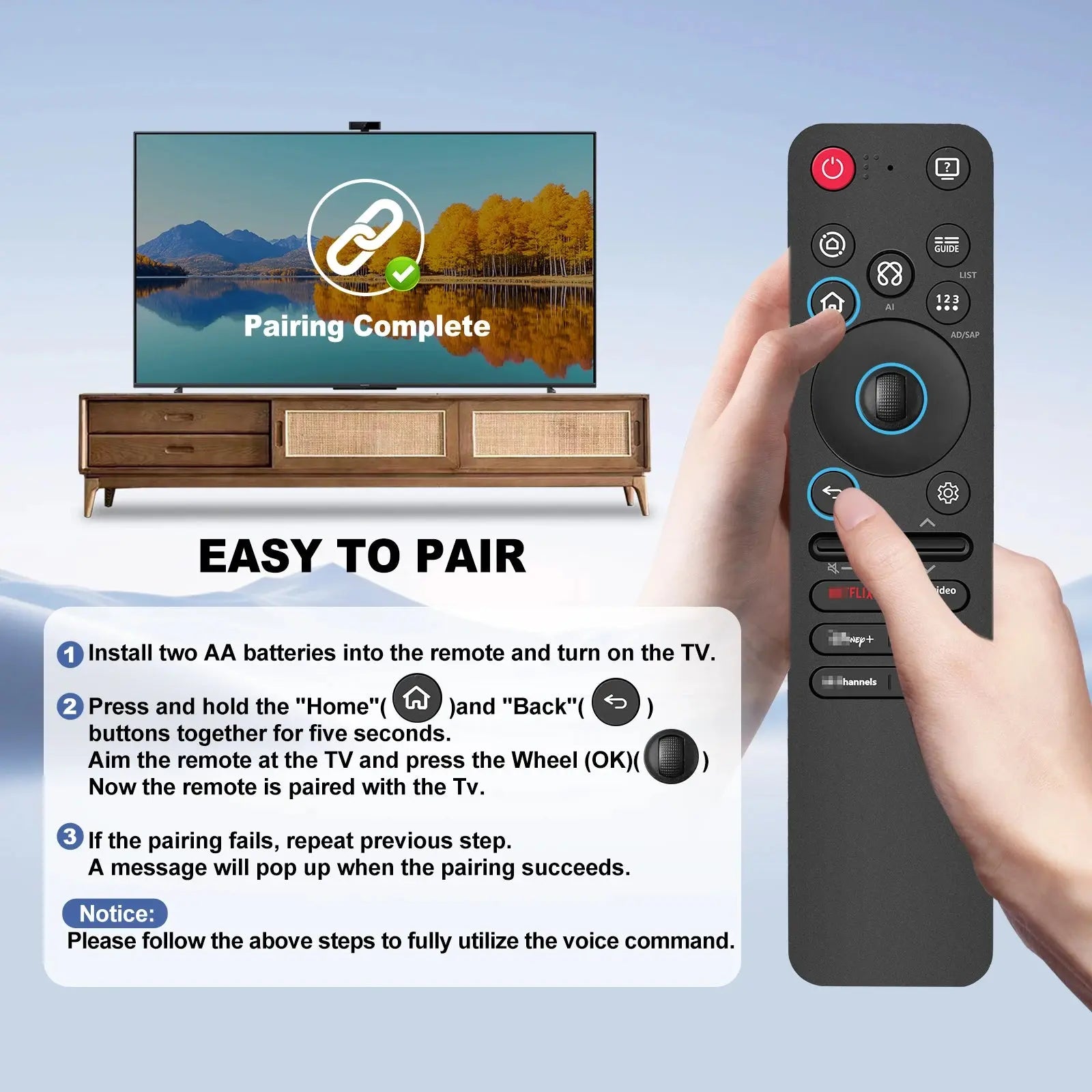 MR-25GA Voice Magic Remote for LG OLED QNED NanoCell Smart TV Magic Remote Replacement AN-MR20GA MR19BA MR18BA - Magic Remotes