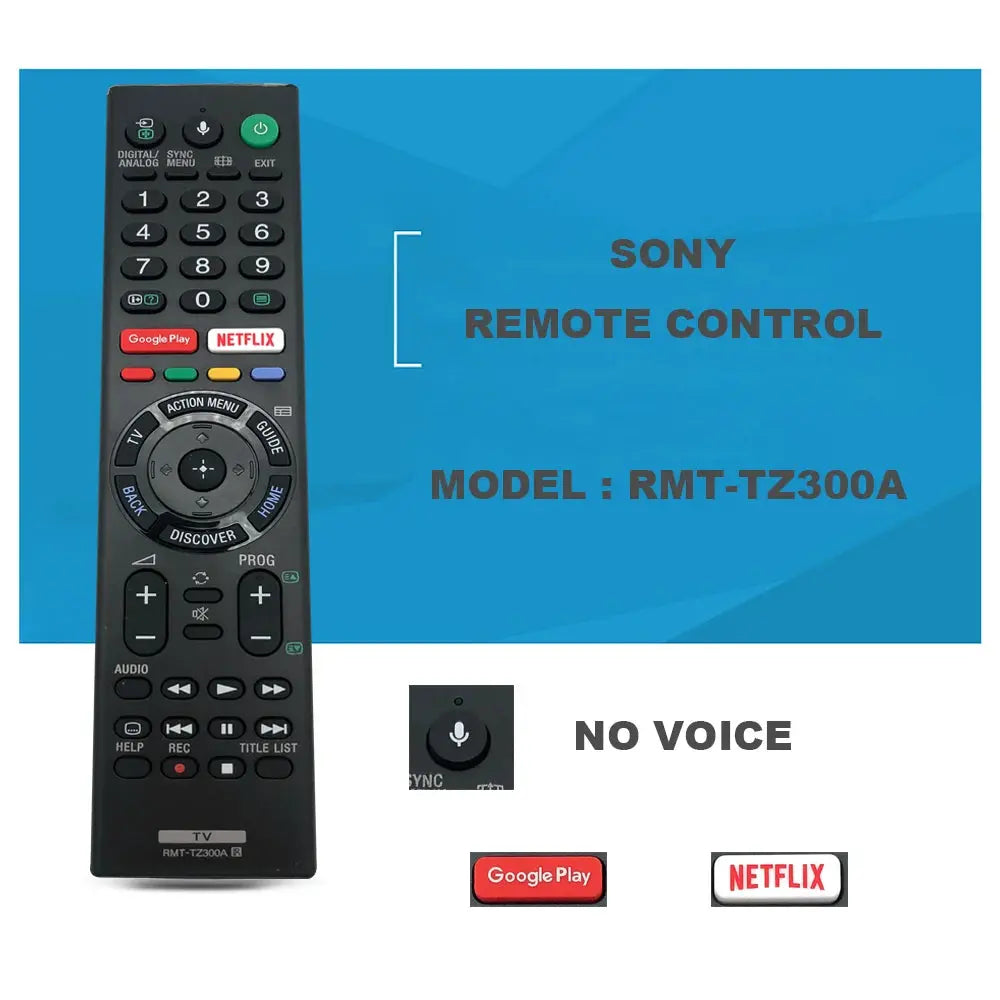 RMT-TZ300A Remote Control For SONY Bravia LED TV With BLU-RAY 3D with GooglePlay NETFLIX Magic Remotes
