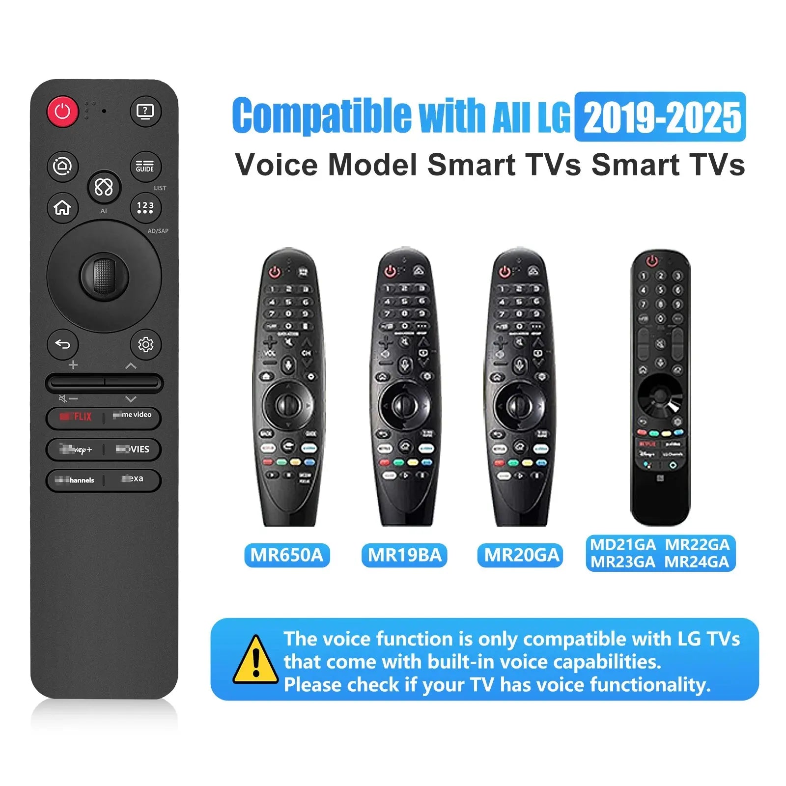 MR-25GA Voice Magic Remote for LG OLED QNED NanoCell Smart TV Magic Remote Replacement AN-MR20GA MR19BA MR18BA - Magic Remotes