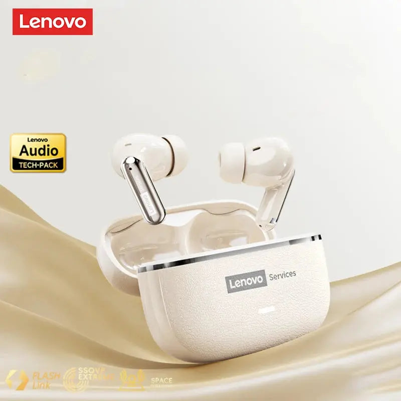 Lenovo LE208 TWS Bluetooth 6.0 Wireless Leather Earphones Stereo ENC Noise Cancelling Headphone 38ms Low Latency Gaming Headset Magic Remotes