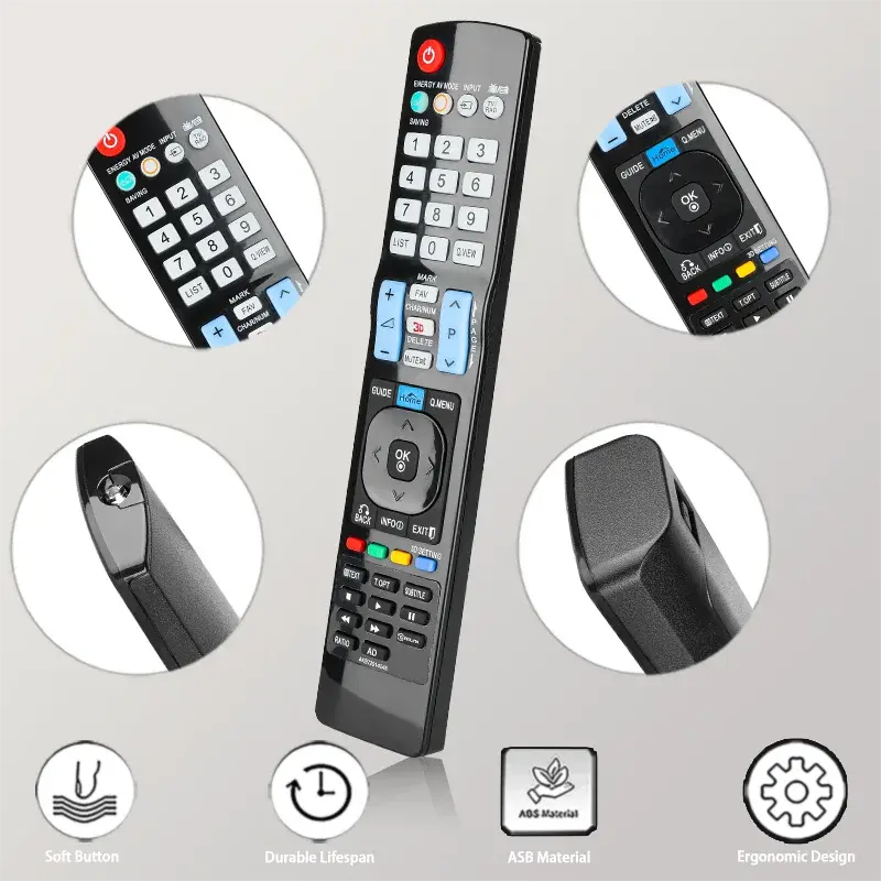 Replacement Remote Control for LG TVs - Compatible with Model AKB72914048 and TVs: 32LW4500, 42LW4500, 42LW5400, 42PW350, 47LW4500, 50PW350, 55LW4500 Magic Remotes
