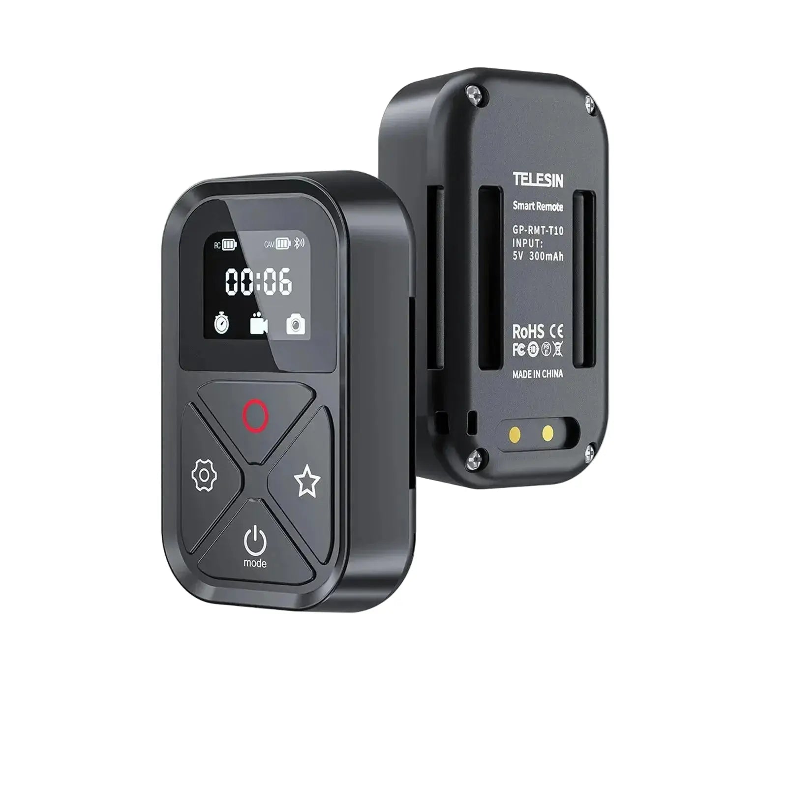 TELESIN 80M Bluetooth Remote Control for GoPro Hero 13 12 11 10 9 8 With Shortcut Key Screen Display Action Camera Accessories Magic Remotes