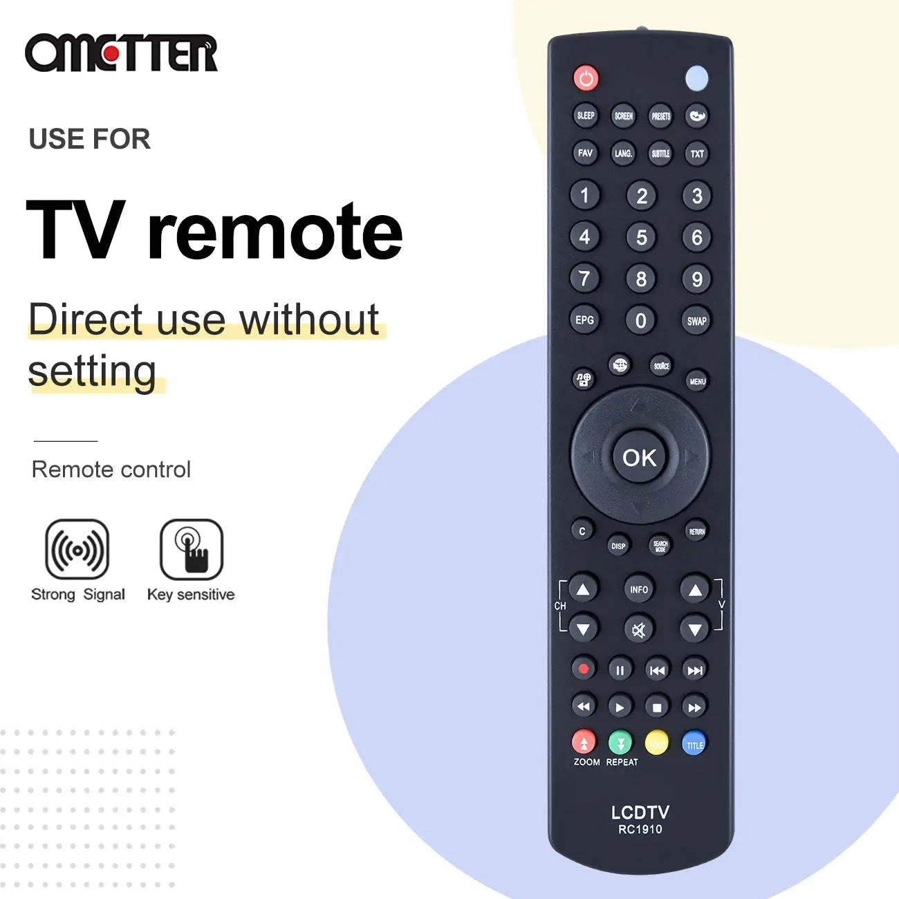 RC1910 for Toshiba Remote Control Series LCD TV Home Appliances Universal Magic Remotes