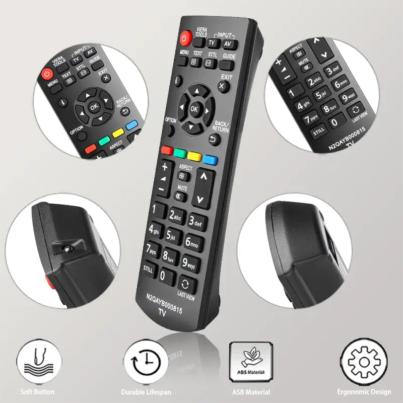 N2QAYB000815 Replacement Remote for Panasonic TV | Compatible with TX-L39B6E, TX-L42B6E, TX-L50EM6B & More LED/LCD Models Magic Remotes