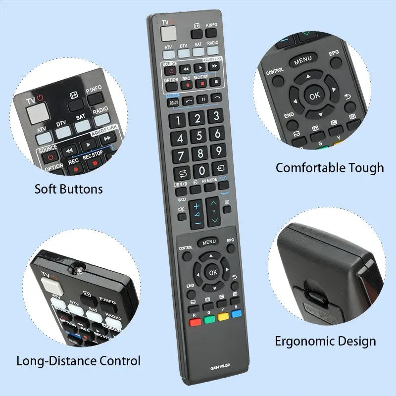GA841WJSA Remote Control For Sharp Aquos LCD TV LC-40LE700E LC-40LE810E LC-40LE600S LC-40LE705S LC-46LE700S LC-46LU820E Magic Remotes