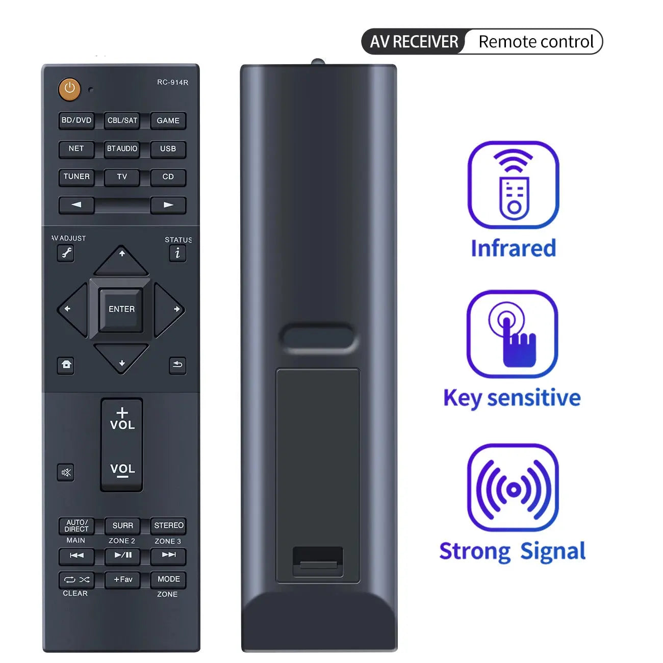 RC-914R Remote Control Applicable for Pioneer AV Receiver VSX-1131 VSX-LX301 VSX-1131B VSX-831 VSX-LX101 SC-LX502 VSX-LX302 Magic Remotes