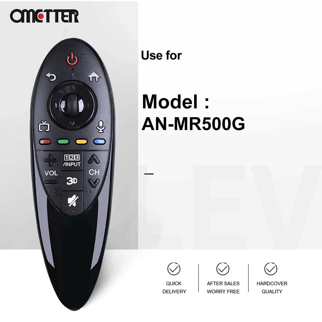 Replacement MAGIC Remote Control for LG Smart 3D TVs - Compatible with AN-MR500G, UB, UC, EC Series LCD TVs (Dynamic Function, No Voice) Magic Remotes