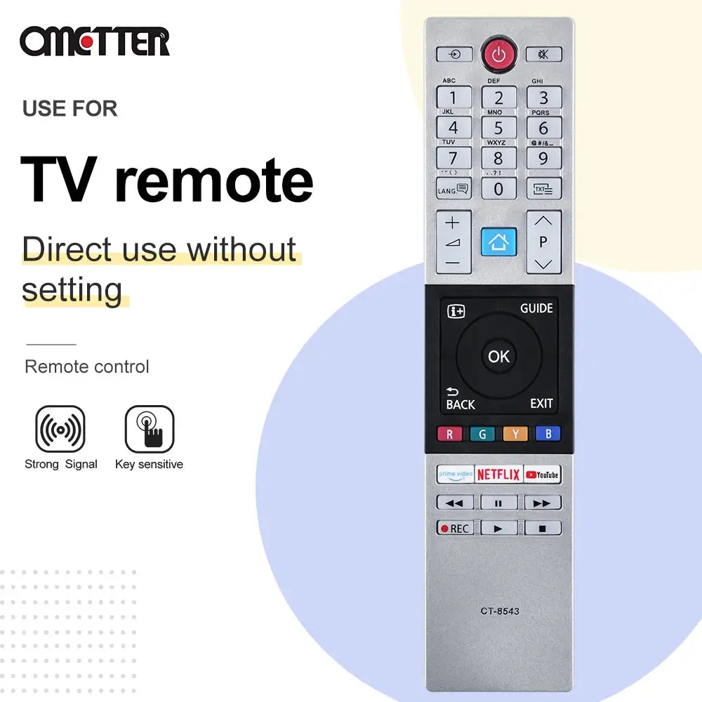 CT-8543 For Toshiba Netflix TV Remote Control 40L2863DG 32W2863DG 43V5863DG Magic Remotes