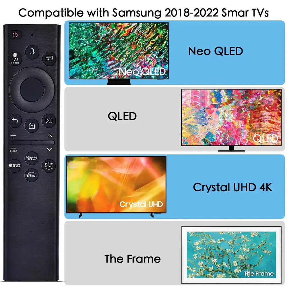 Voice Remote Control BN59-01385A for Samsung Smart TV 2019-2023 Crystal UHD Neo QLED OLED 4K 8K Series TVs(No Solar Function) Magic Remotes