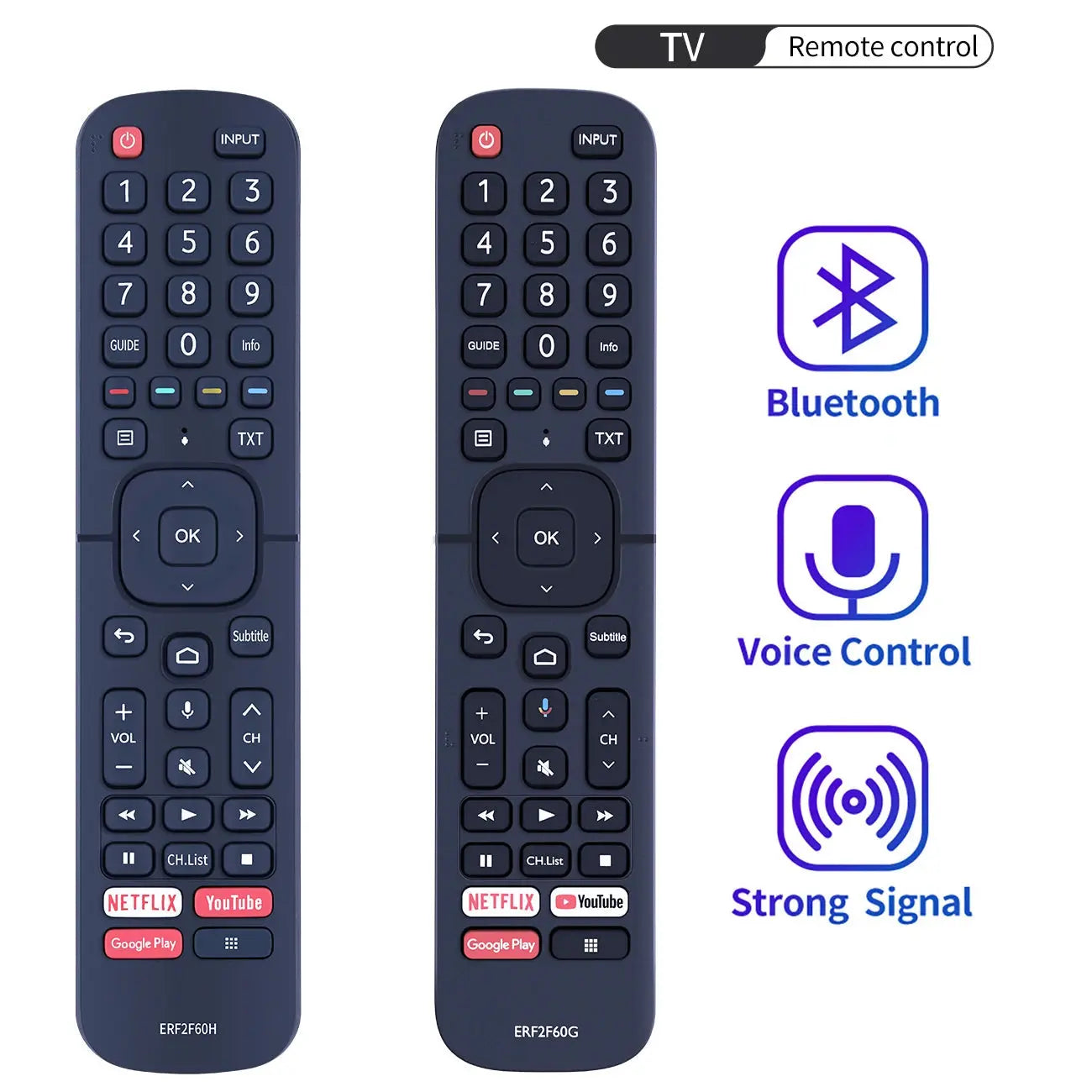 ERF2F60G ERF2F60H Voice Remote Control Fit for Hisense Smart 4K Android TV 9.0 Pie 32A56E 40A56E Magic Remotes
