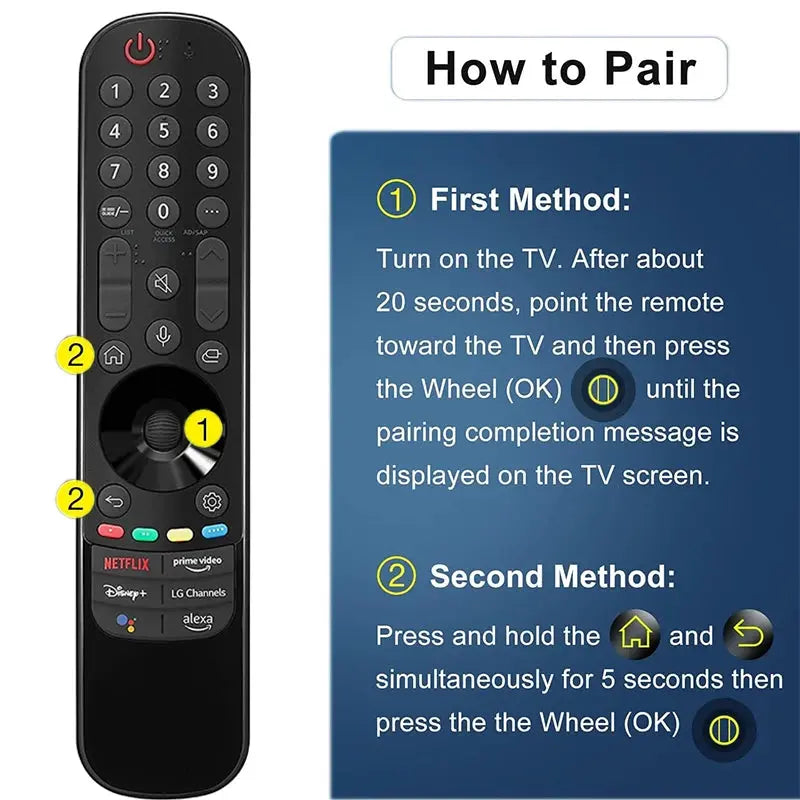 MR22GA Voice Magic Remote Control replace MR21GA MR22GA MR23GA MR24GA for LG 2025 Smart TVs with AI Pointer Function Alexa Voice Magic Remotes