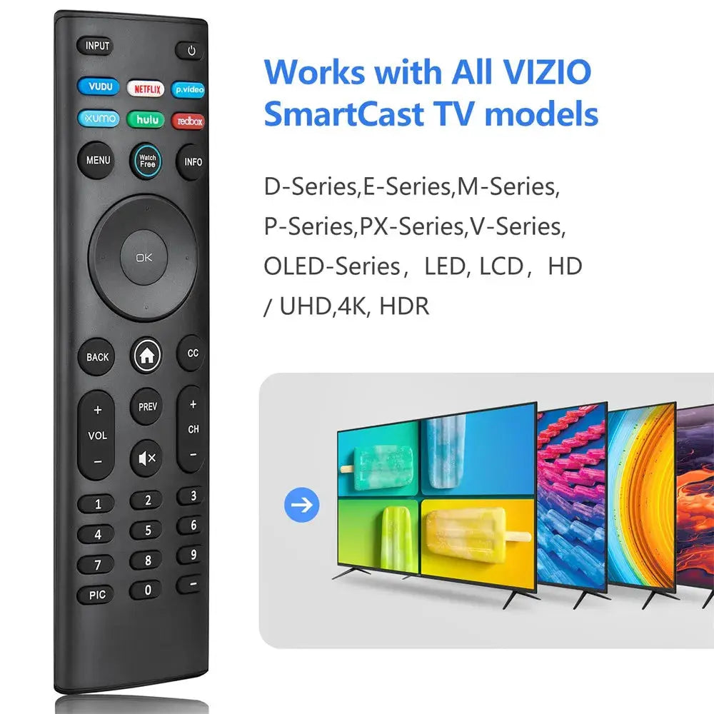 Universal Replacement XRT140 Remote Control for VIZIO All LED LCD HD 4K UHD HDR Smartcast 3D Smart TVs with 6 Shortcut Buttons Magic Remotes