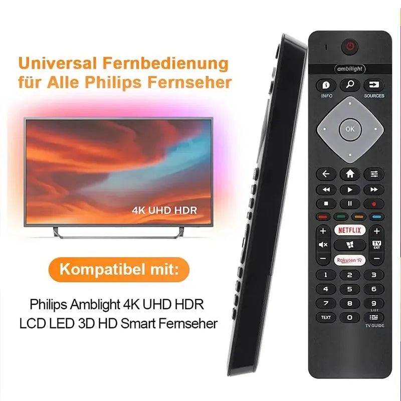Remote Control Replacement for All Philips Ambilight 4K LED Smart TV BRC0884402/01 75PUS6754/12 65PUS6754/12 55PUS6754 65PUS6704 Magic Remotes