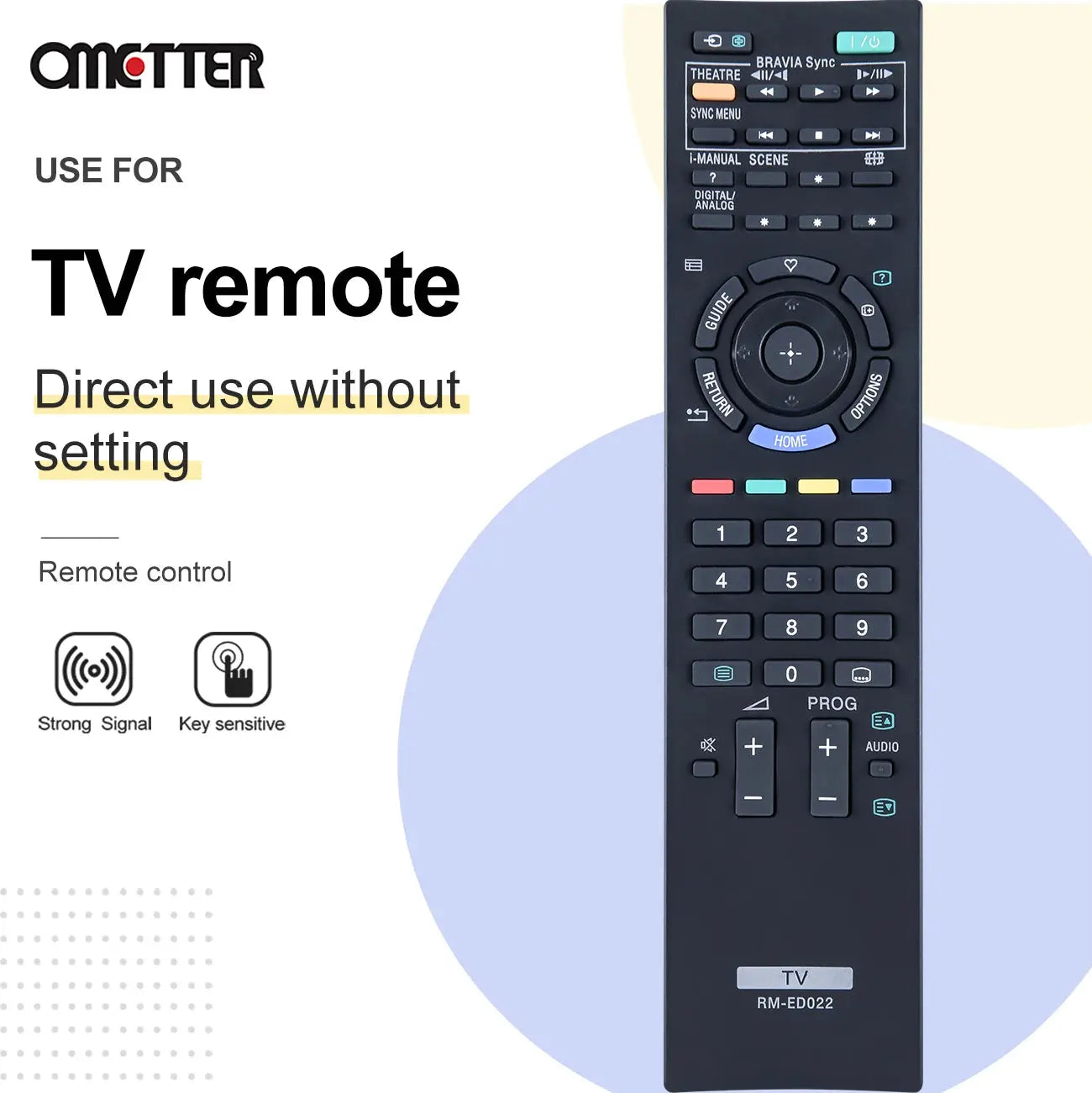 RM-ED022 for Sony TV Remote Control KDL-37EX402 KDL-32BX300 KDL-32NX500 KDL-40NX500 KDL-32BX400 KDL-40BX400 KDL-22EX302 Magic Remotes