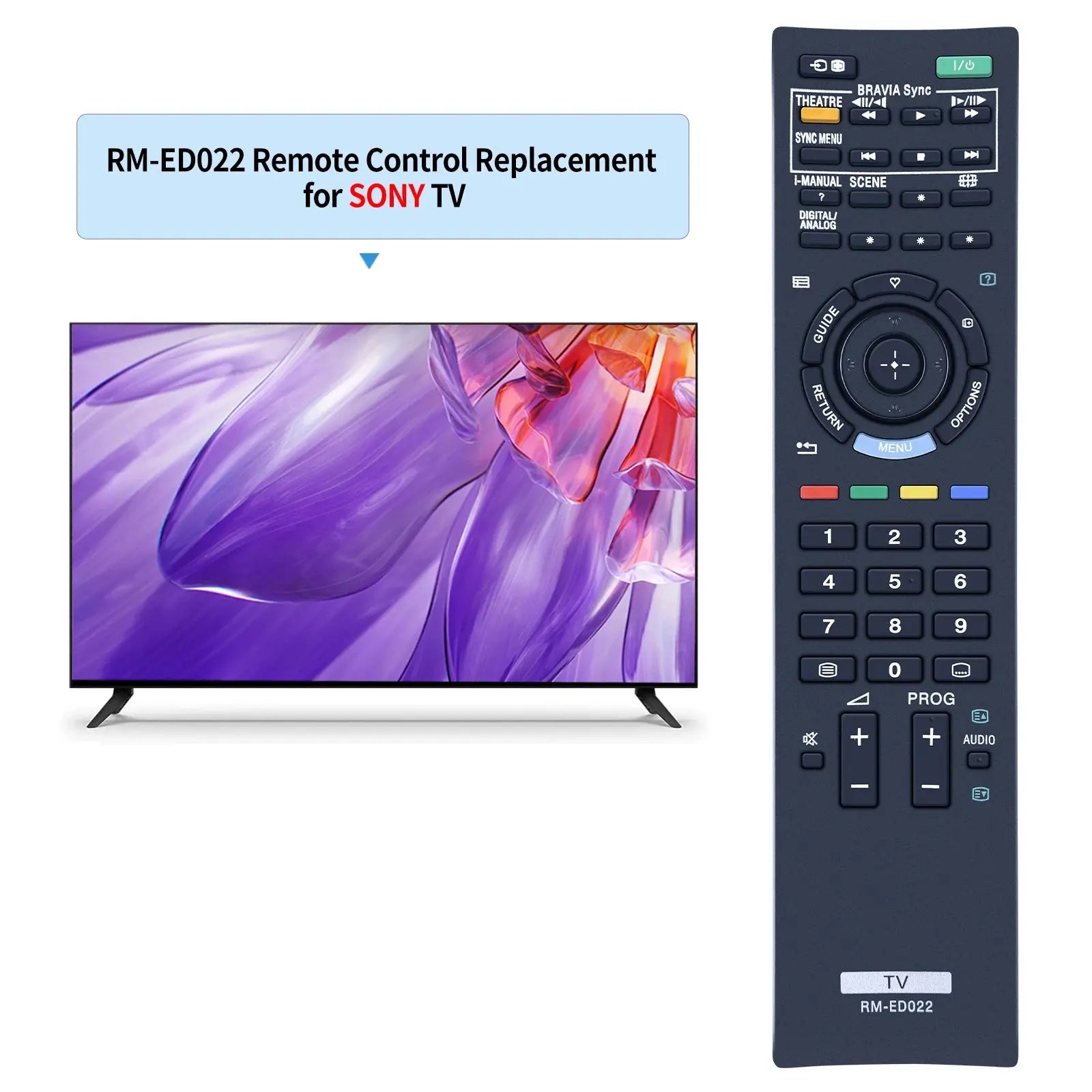 RM-ED022 RM-YD035 Remote Control for Sony TV KDL-22EX302 KDL-32EX401 KDL-37EX402 KDL-32BX300 Magic Remotes