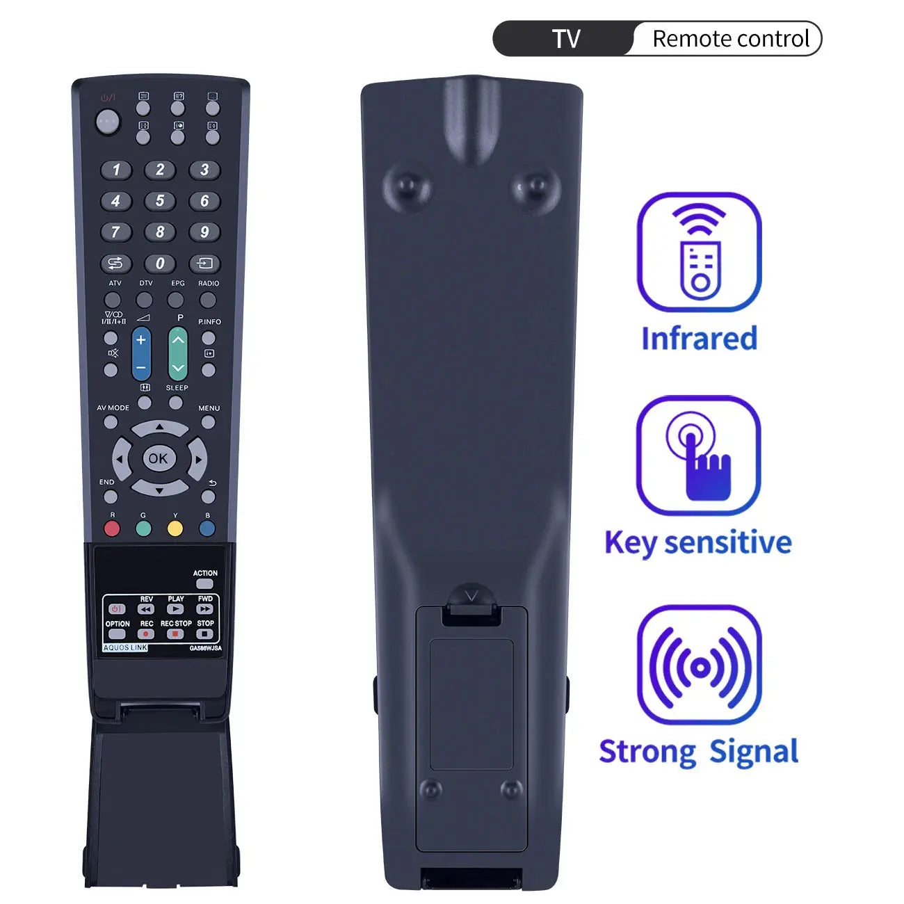 New GA586WJSA Replaced Remote Control Fit for SHARP TV LCD D65E D653E DH65E DH65S Magic Remotes