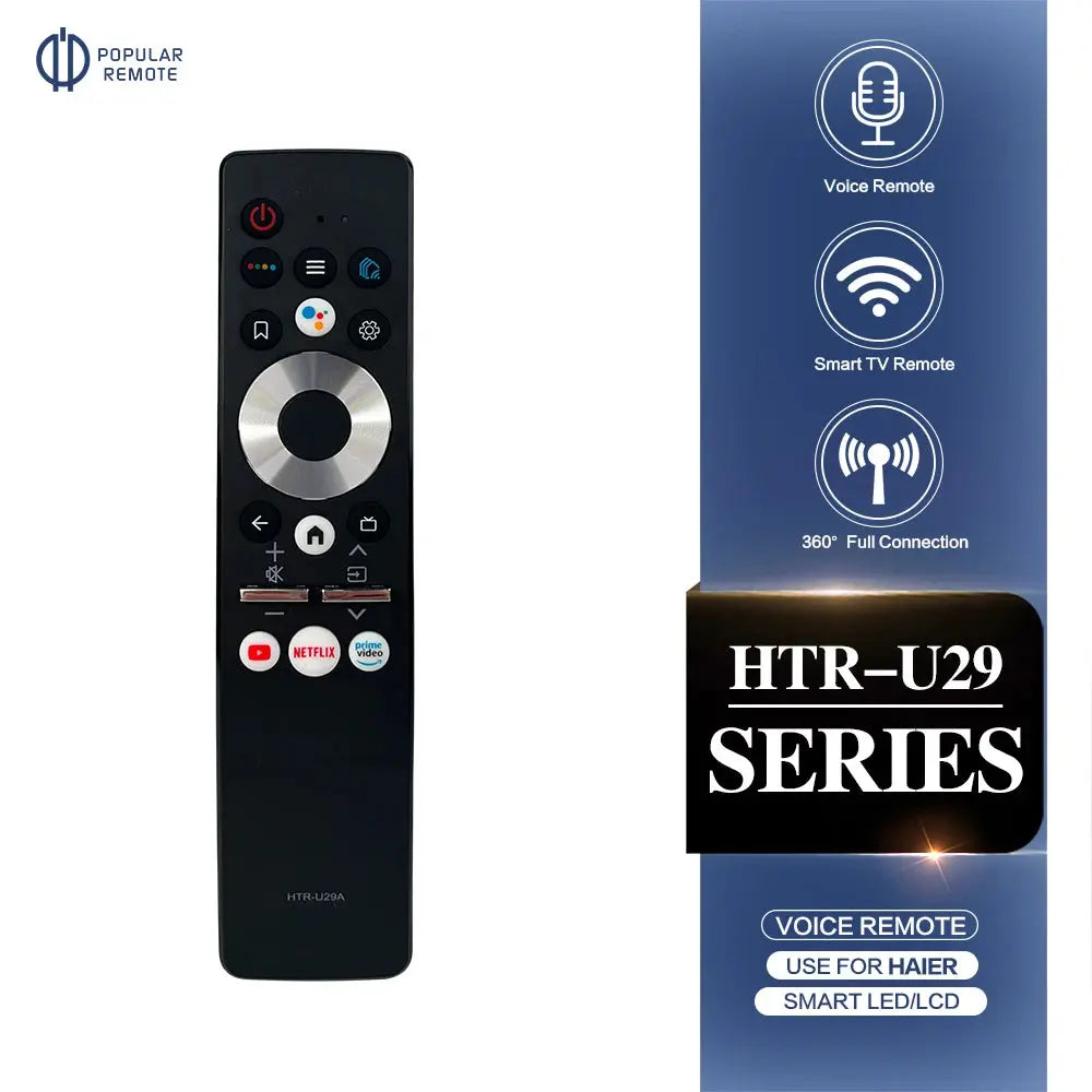 HTR-U29R Voice Wireless Remote Control for Haier Smart TVs: Compatible with H50K6UG, H55K6UG, H65K6UG, BX2, and DX Models Magic Remotes