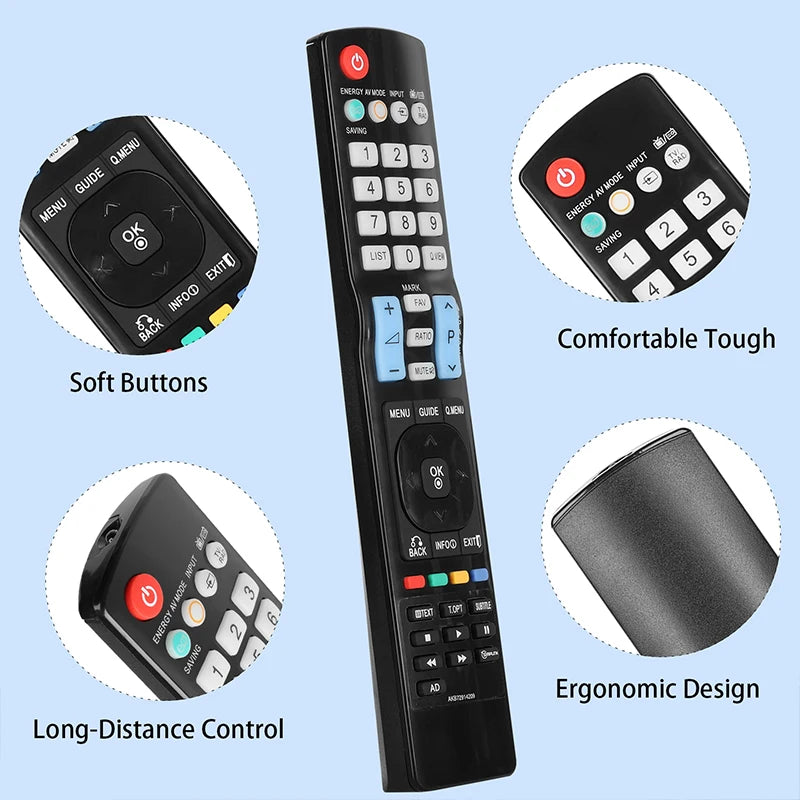 Universal Remote for LG Smart TV - Works with 32LD420, 32LD450, 42LD550, 46LD550 & More (AKB72914209 Replacement)