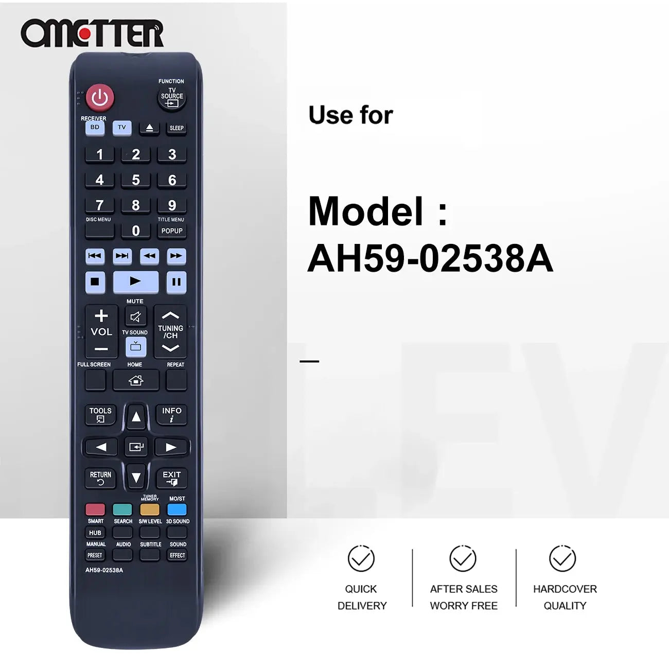 New AH59-02538A / AH59-02537A Remote Control for Samsung Blu-ray Home Theater Systems Compatible with Models: T-F6500W, HT-F5500, HT-F6500, HT-F6530 Magic Remotes