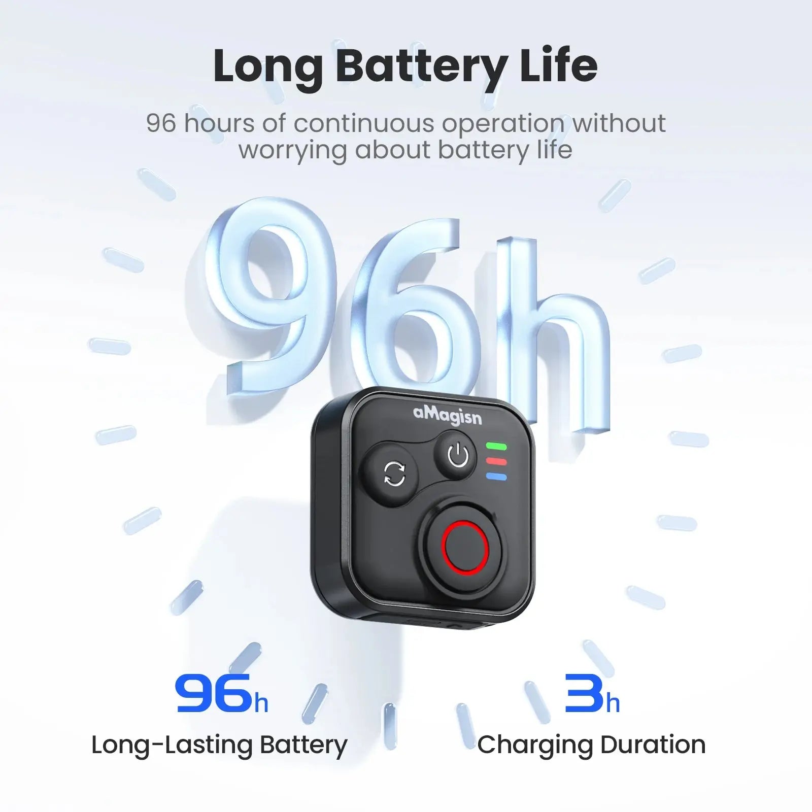 aMagisn 50M Bluetooth Remote Control for Insta360 X5 / X4 Air / Ace Pro 2 Gopro Hero 13 12 Camera iOS Android Shutter Controller - Magic Remotes
