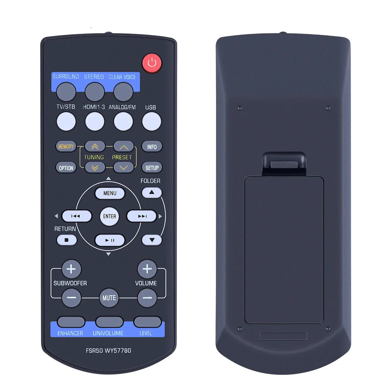 FSR50 WY57780 Remote Control Applicable for Yamaha Soundbar YHT-S401 YHT-S401BL SR-301 NS-BR301 YHTS401 YHTS401BL SR301 NSBR301 Magic Remotes