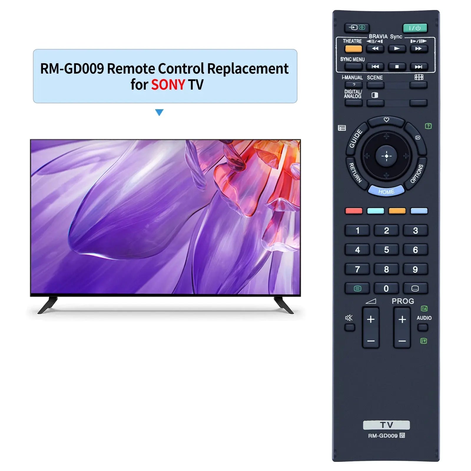 RM-GD009 for Sony Bravia TV Remote Control KDL-46EX500 KDL-40EX500 KDL-32EX400 KDL-40EX400 KDL-32EX500 Magic Remotes