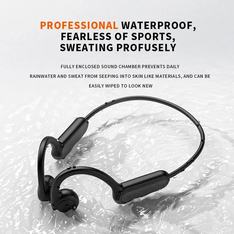 B8 True Bone Conduction Earphones Bluetooth 5.3 Sports Wireless Headphones Ear Hook IPX5 Waterproof Headset for Running Driving Magic Remotes