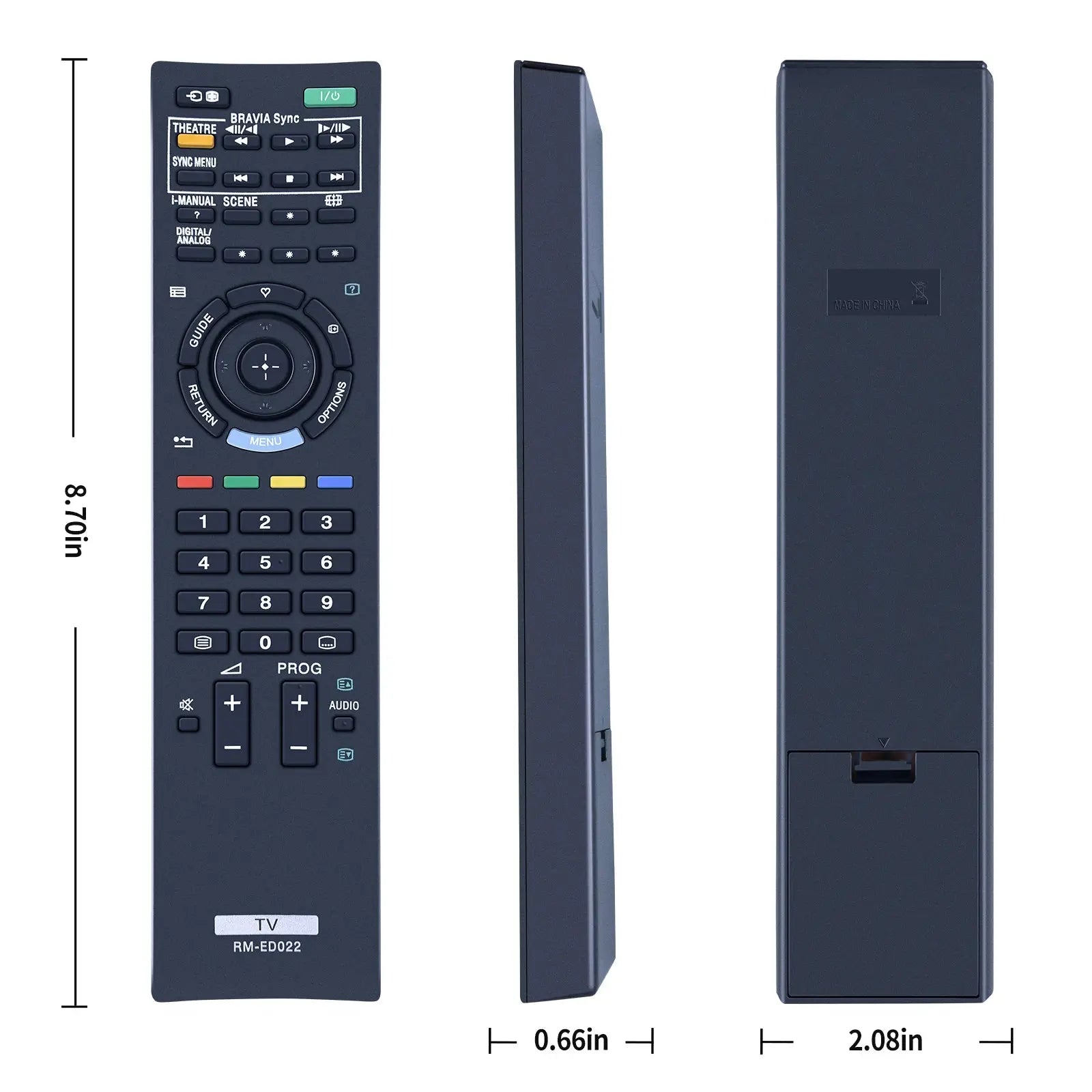 New RM-ED022 Replacement Remote Control for Sony TV - Compatible with KDL-37EX402, KDL-32BX300, KDL-32NX500 Magic Remotes