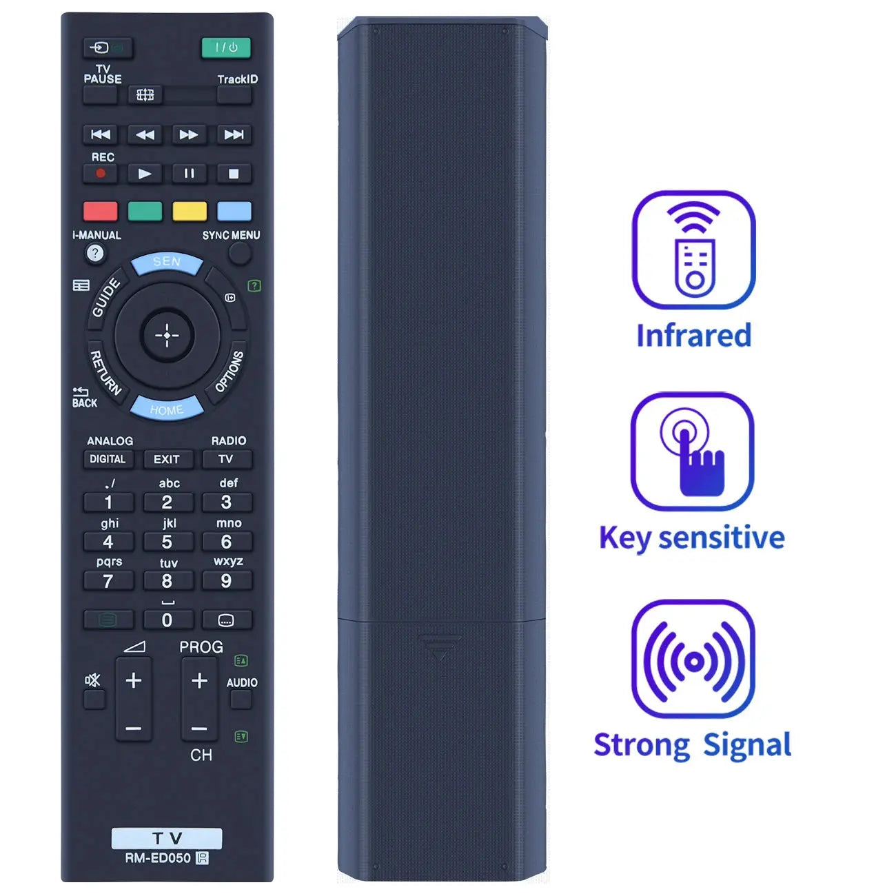 RM-ED050 Replacement Remote Control for Sony TV KDL-46EX650, KDL-40EX650, KDL-32EX650, KDL-46EX655, KDL-40EX655, KDL-32EX655, KDL-26EX550 Magic Remotes