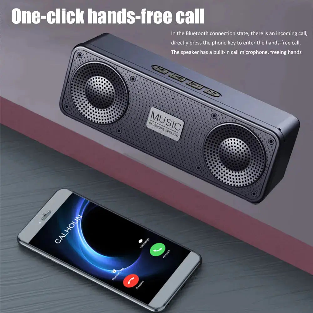 S18 Wireless Bluetooth Speaker Portable Subwoofer Stereo Sound FM Radio Outdoor Loudspeaker for Phone PC Magic Remotes