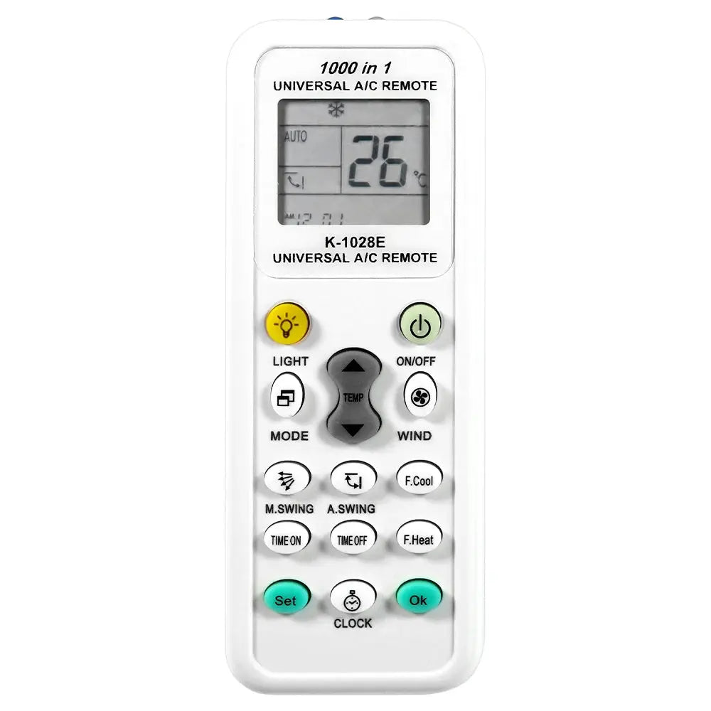 Universal K-1028E Air Conditioner Remote Control for Haier, Hitachi, Panasonic, LG, Sharp, Gree, Midea and other brands Magic Remotes