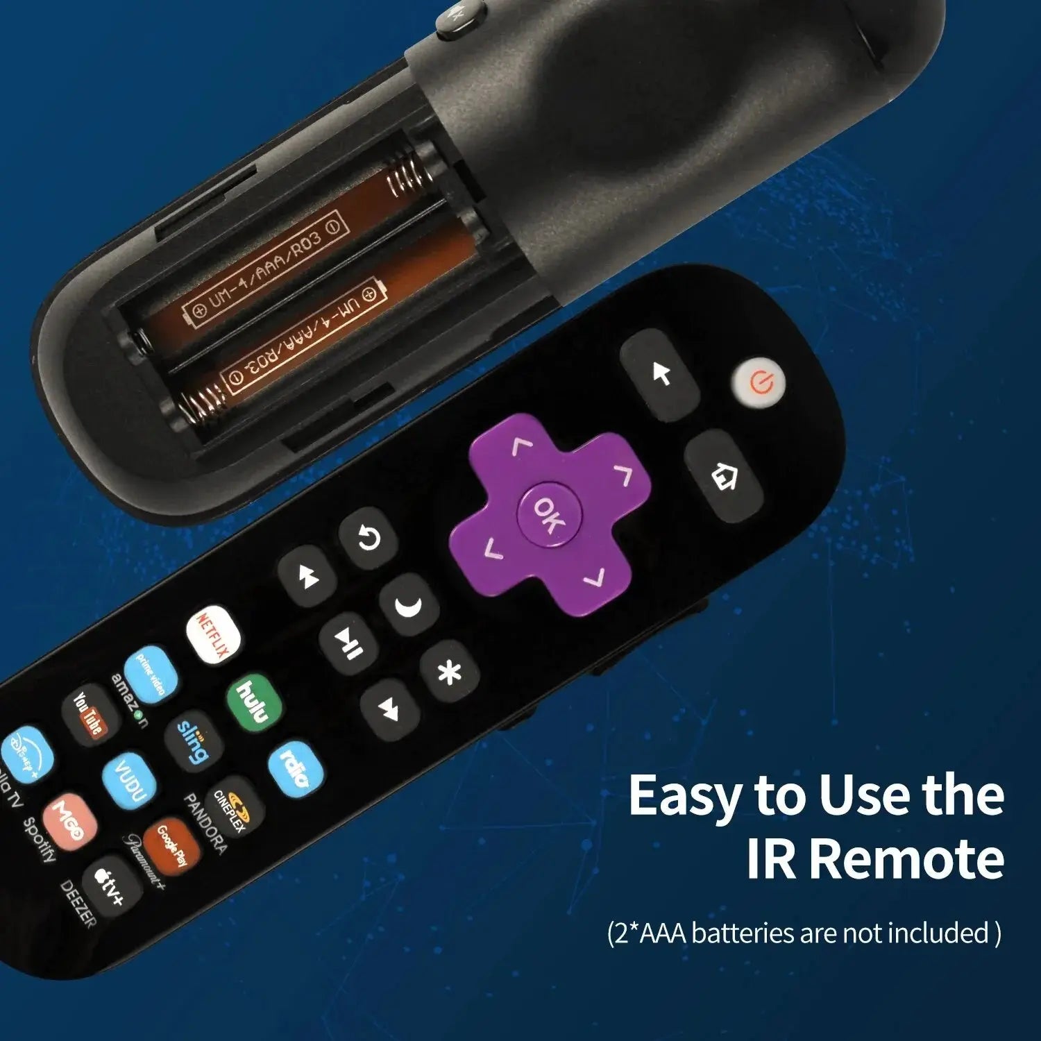 RC290 Remote Control for Roku TV, STB & TV 2-in-1, with 12 Channels, for Onn, TCL, Insignia, Hisense, Sharp Magic Remotes