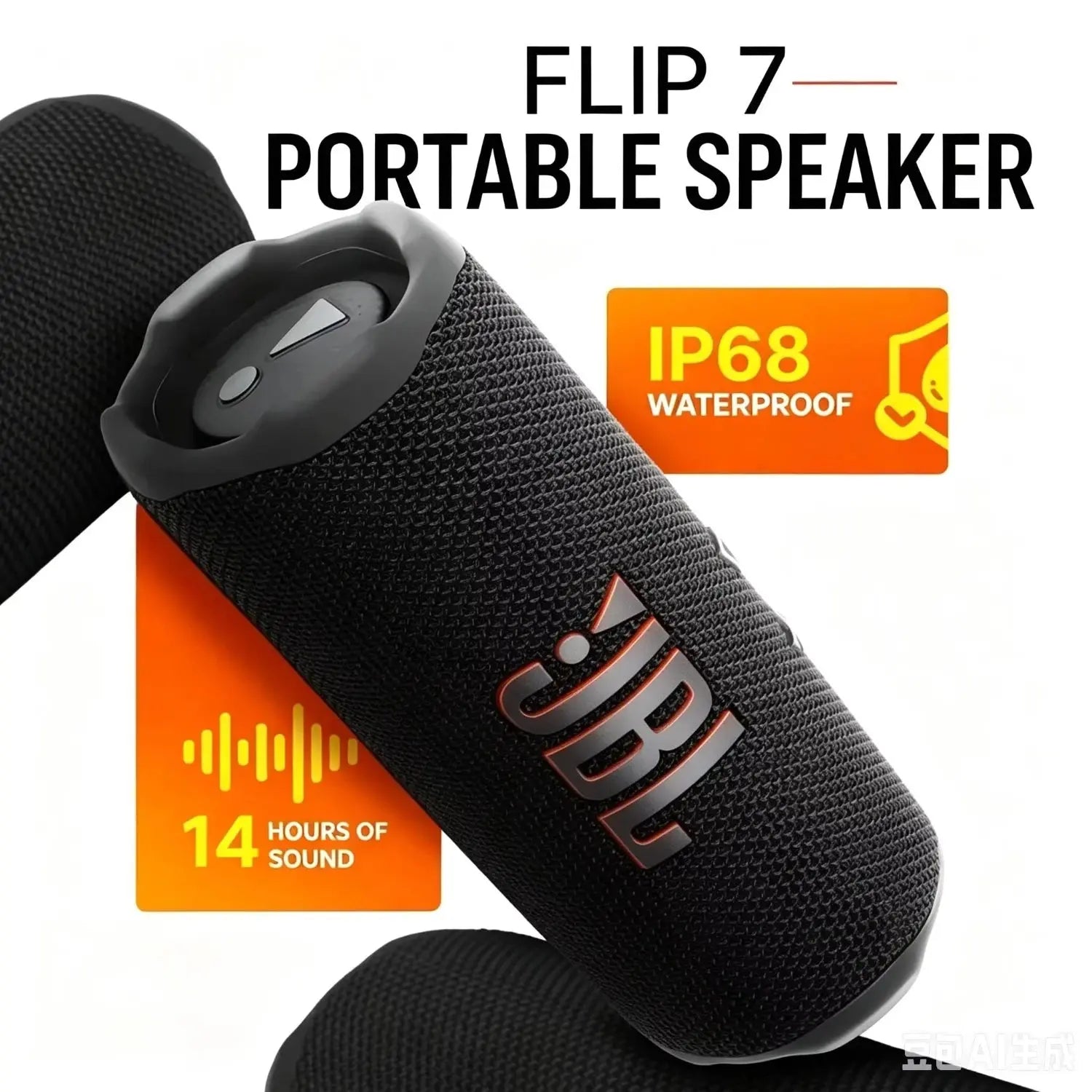 JBL Flip 7 Portable Bluetooth Speaker IP68 Waterproof Wireless Outdoor Speaker 14H Playtime Stereo Bass Sound Box Magic Remotes