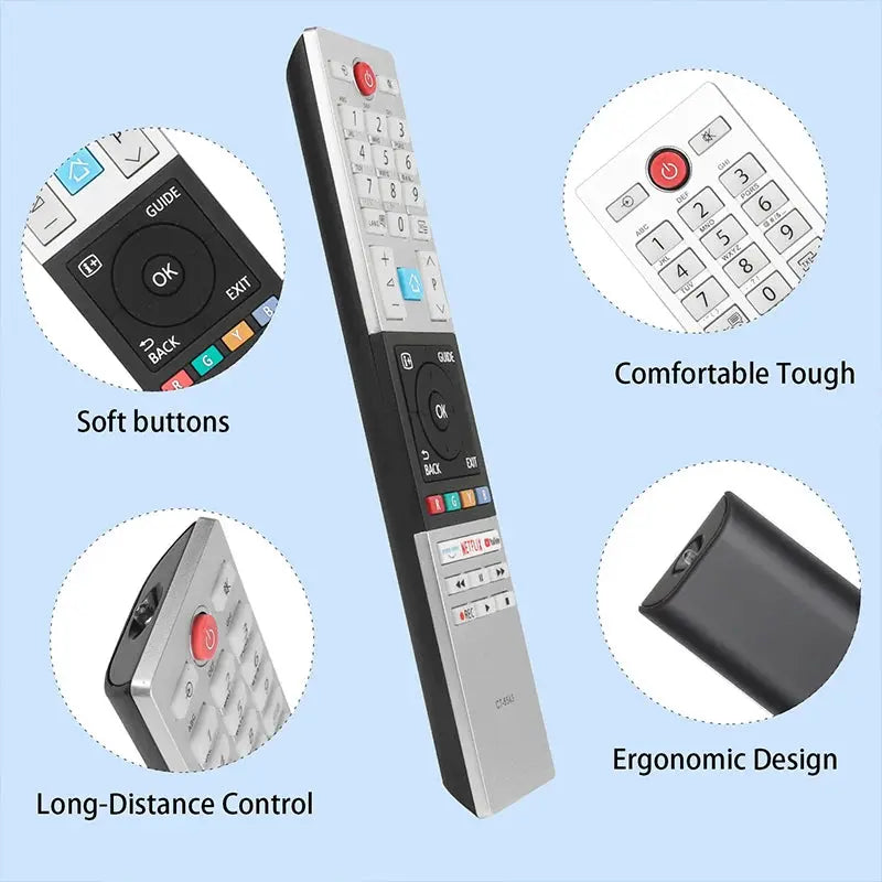 CT-8543 Remote Control For Toshiba TV 32L2863DG 32L3863DG 40L2863DG 49L2863DG 43L3869DAX 32W2863DA 43V5863DG 49V5863DG 49U6863DG Magic Remotes