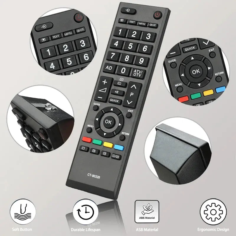 Toshiba TV Remote Control CT-90326 32SL738 32AV733 40LV675 40LV685 42LL333L 26L933G 26DL933G Magic Remotes