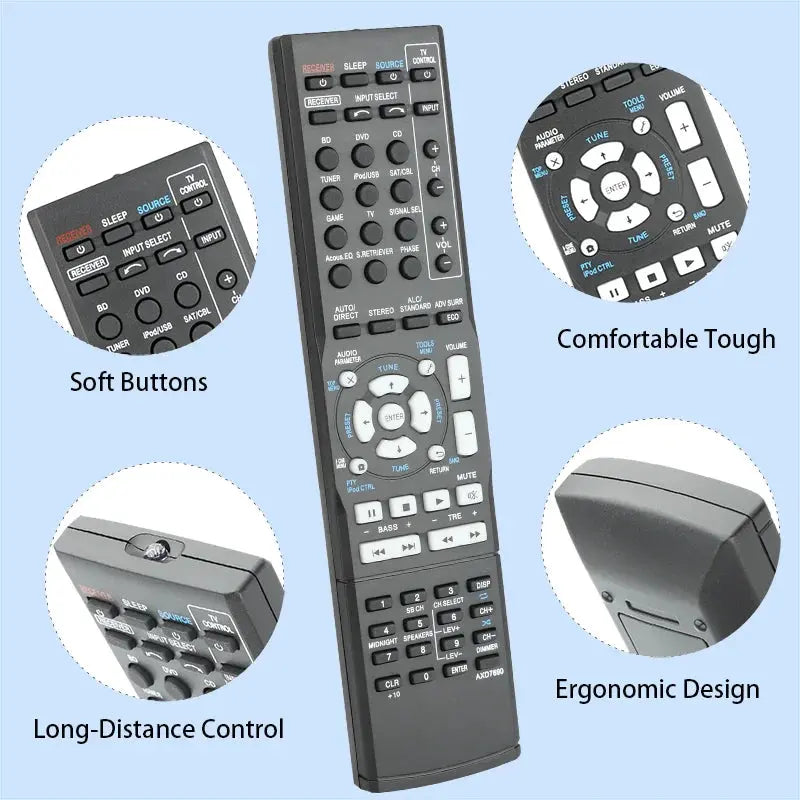 AXD7690 Remote Control For Pioneer AV Receiver VSX-423 VSX-523 VSX-524 VSX-5231 VSX-322-K VSX-323-K VSX-421-K VSX-522-K Magic Remotes