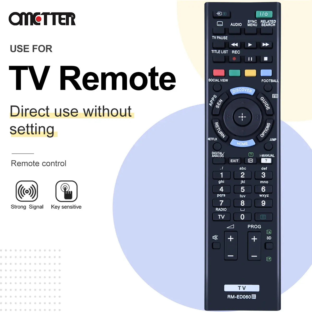 NEW RM-ED060 for Sony TV Remote Control KDL-42W815B KDL-42W817B KDL-42W828B Magic Remotes