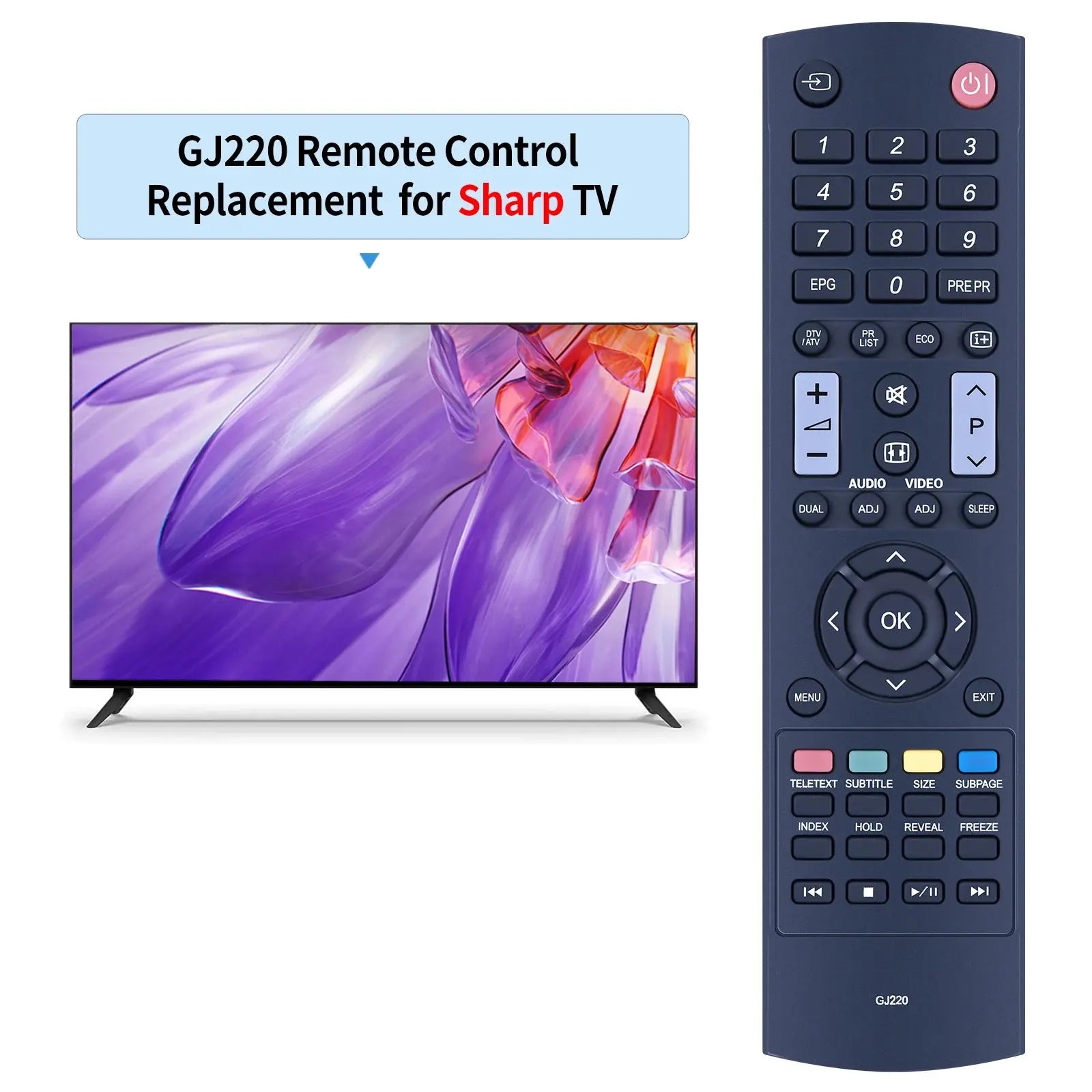 GJ220 Remote control for sharp LED TV LC-26LE320E LC-32LE320E LC-37LE320E LC-42LE320E LC-19LE320E LC-22LE320E Magic Remotes