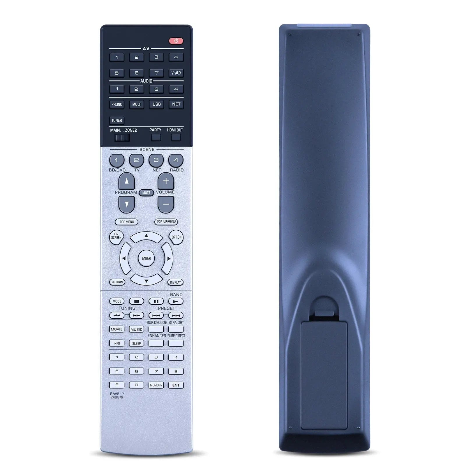 Remote control RAV517 ZK06670 for YAMAHA RX-A1040 RXA1040 RX-V1077 Audio/Video Receiver Magic Remotes