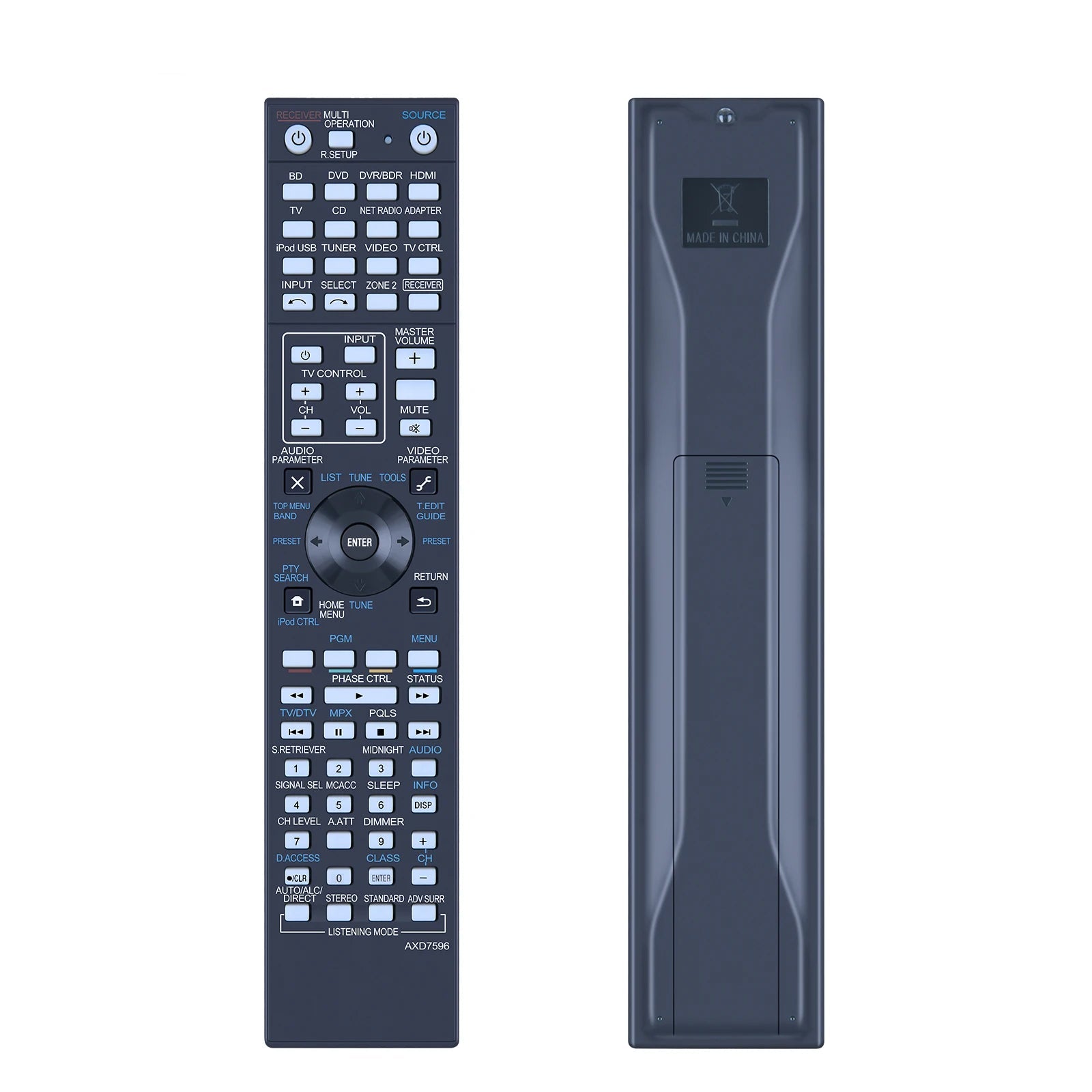 Remote Control Pioneer A/V Receiver AXD7596 AXD7305 VSX-1123-K AXD7691 AXD7725 AXD7668 SC-57 SC-55 LX58