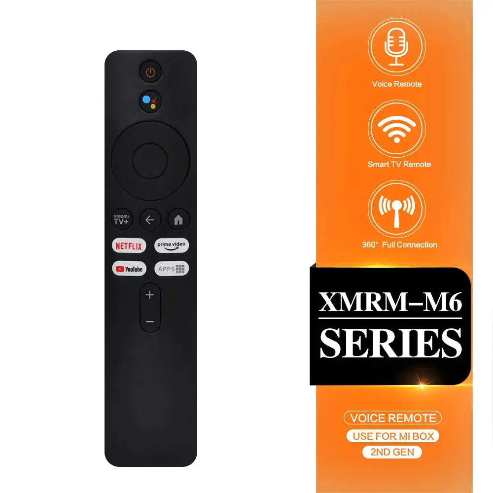 XMRM-M6 Voice remote Control for Xiaomi mi 2nd Gen Box Applicable to TV Box S (2nd Gen) 4K Ultra HD Streaming Media Player Magic Remotes