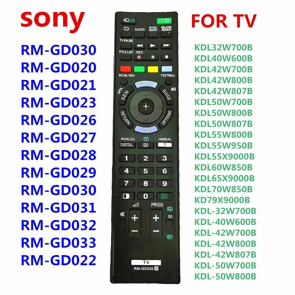 RM-GD030 New Remote For SONY Smart TV Control RM-GD023 GD033 RM-GD031 RM-GD032 RM-GD027 For KDL32W700B KDL40W600B KDL42W700B Magic Remotes