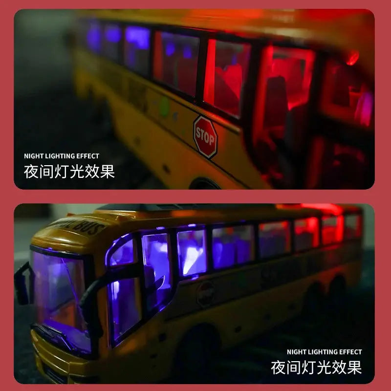 1/30 Rc Bus Electric Remote Control Car with Light Tour Bus School City Model 27Mhz Radio Controlled Machine Kids Xmas Gift Magic Remotes