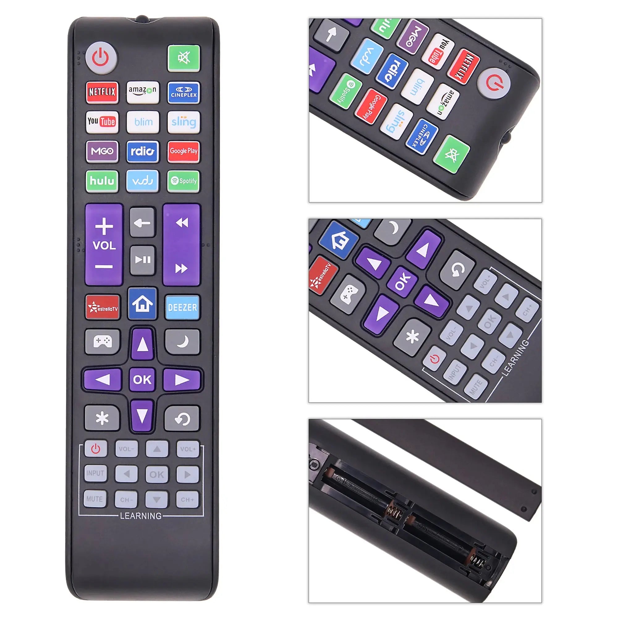 Replacement Universal Remote Control for Roku TV, Compatible for TCL Roku/Hisense Roku/Onn Roku/Sharp Roku/Element Roku/Phil Magic Remotes