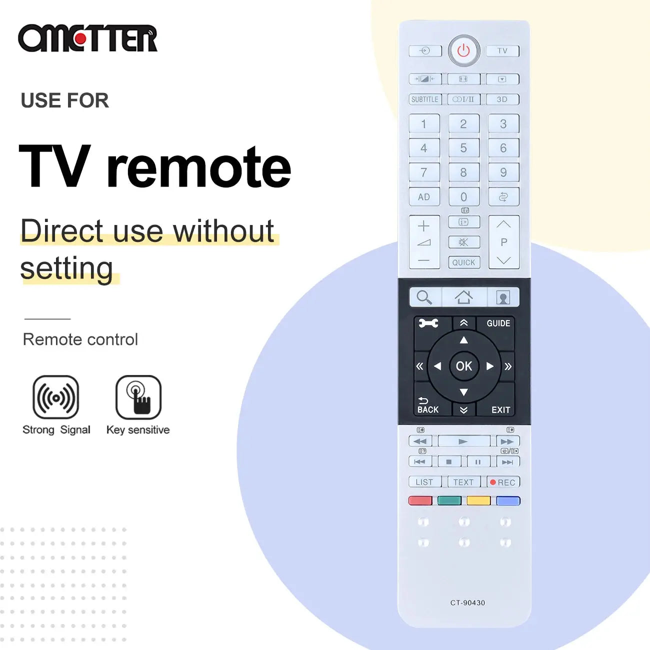 Toshiba TV Remote Control Ultra HD 4K CT-90427 CT-90428 CT 90326 CT-90430 CT-90444 CT-90429 Magic Remotes