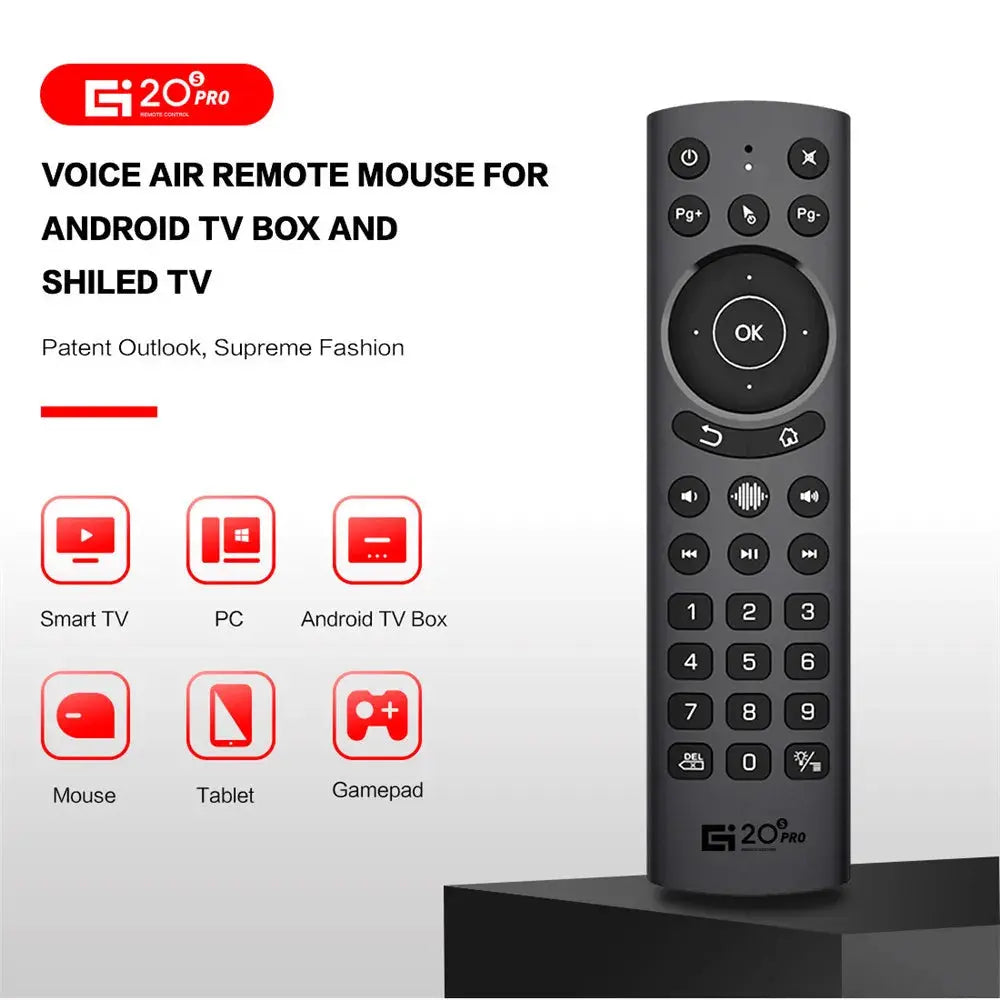Backlit Voice Remote Control G20S 2.4G Bluetooth Wireless Air Mouse Microphone Gyroscope IR Learning for Android Tv Box PC Magic Remotes