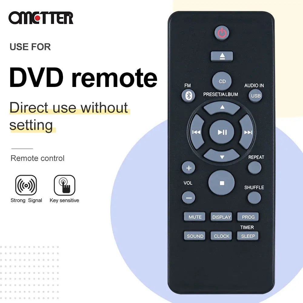 New Remote Control For Philips BTM2280 BTM2280/12 BTM2180/37 BTM2180 BTM2180/12 Micro Music Audio System Magic Remotes