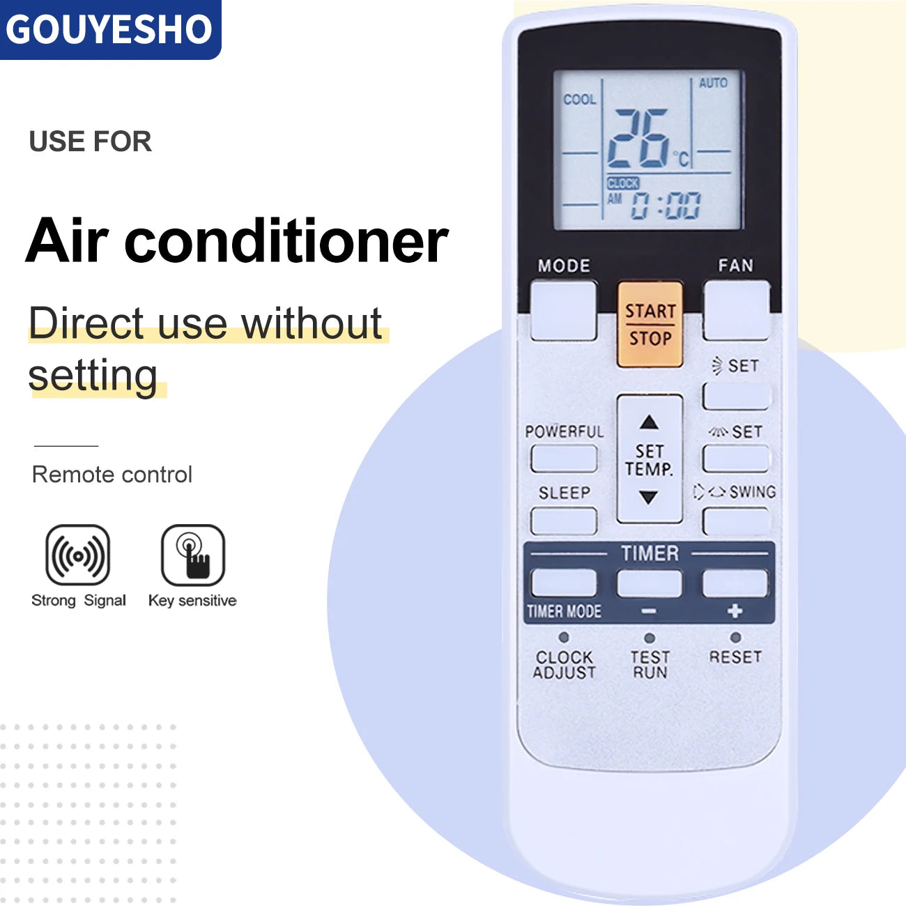 Replacement Remote for Fujitsu Air Conditioner - Compatible with AR-RAJ1E & RA-RAE1E Models